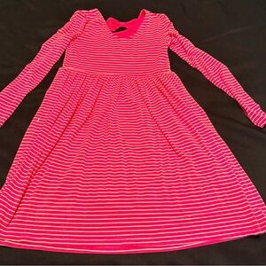Little Sleepies Pink Punch Stripes Bow Back Dress
